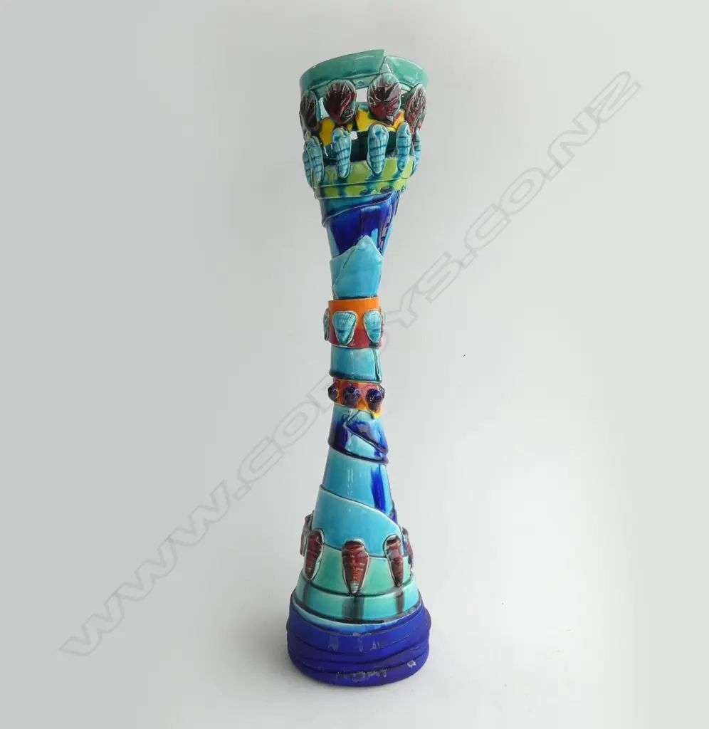 KATIE GOLD STUDIO CERAMICS CANDLE STAND H.590mm Image 1++