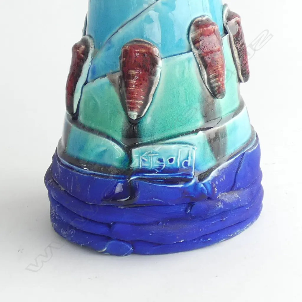 KATIE GOLD STUDIO CERAMICS CANDLE STAND H.590mm Image 1++