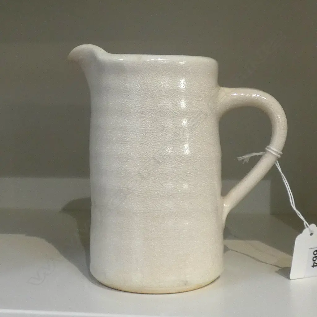 TONY SLY CRACKLE GLAZE POTTERY JUG H. 150MM Image 1++