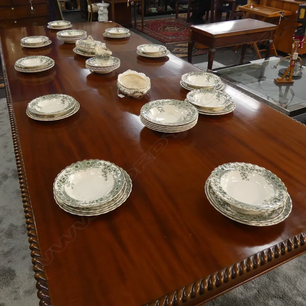 VICTORIAN 12 PLACE DINNER SERVICE “STIRLING”  SOME A/F Image 1++
