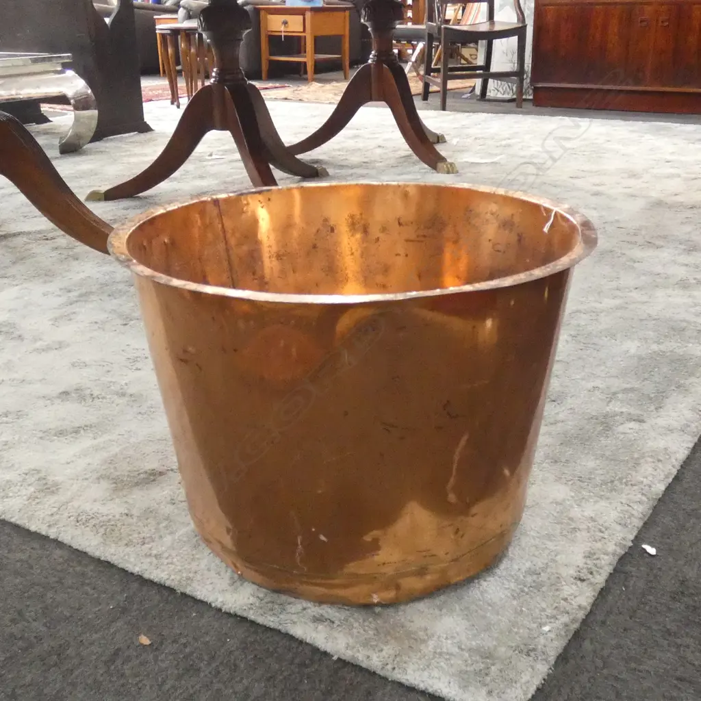 LARGE OLD COPPER TUB 520mm dia Image 1++