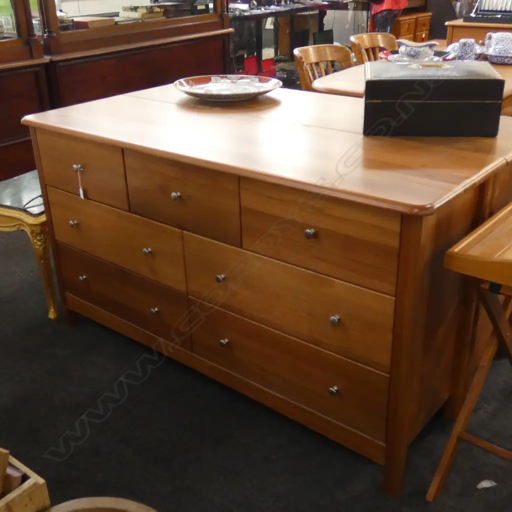 RIMU 7 DRAWER LOW BOY DRESSER 1500x445x820mm Image 1++