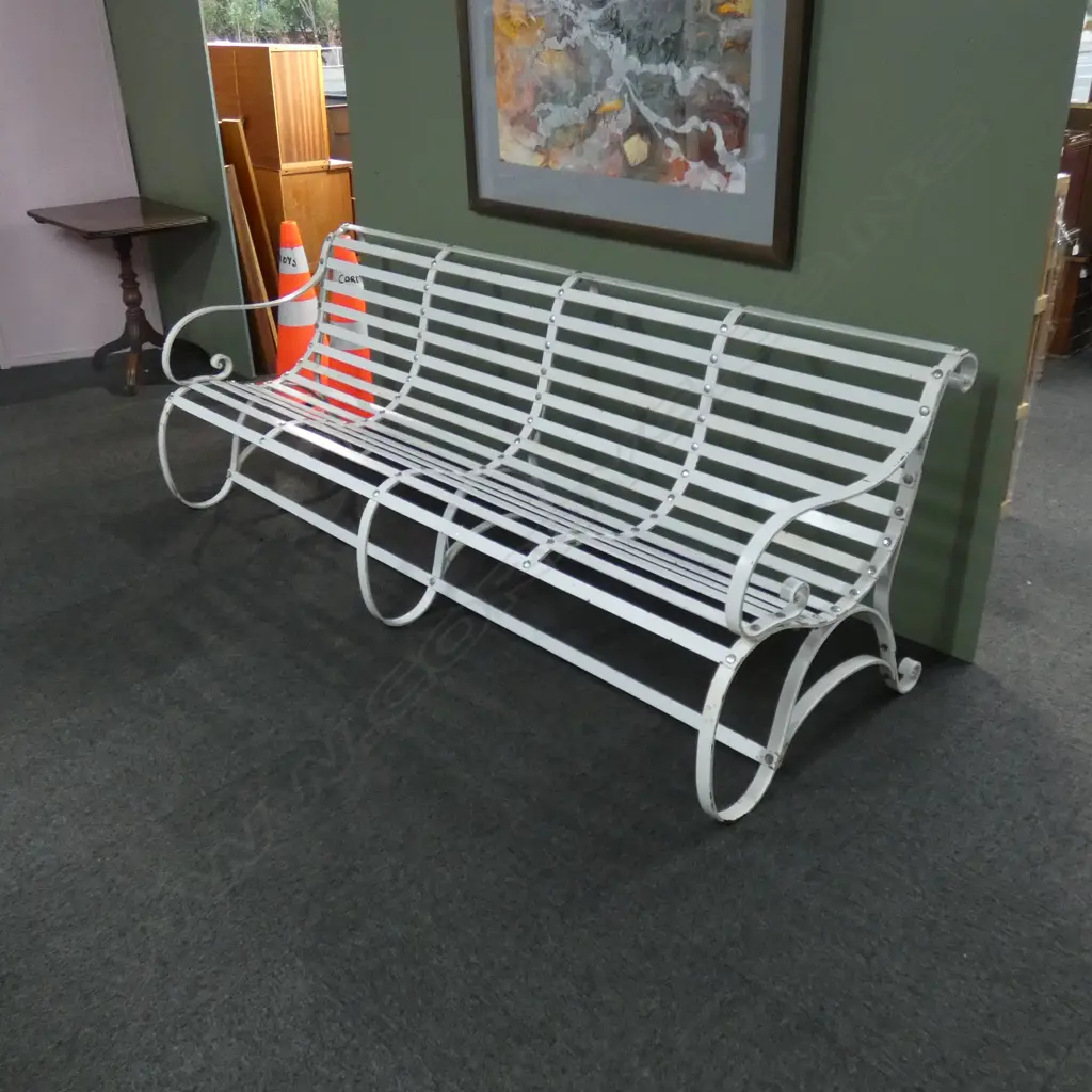 WROUGHT IRON VICTORIAN STYLE 4-SEATER BENCH SEAT Image 1++
