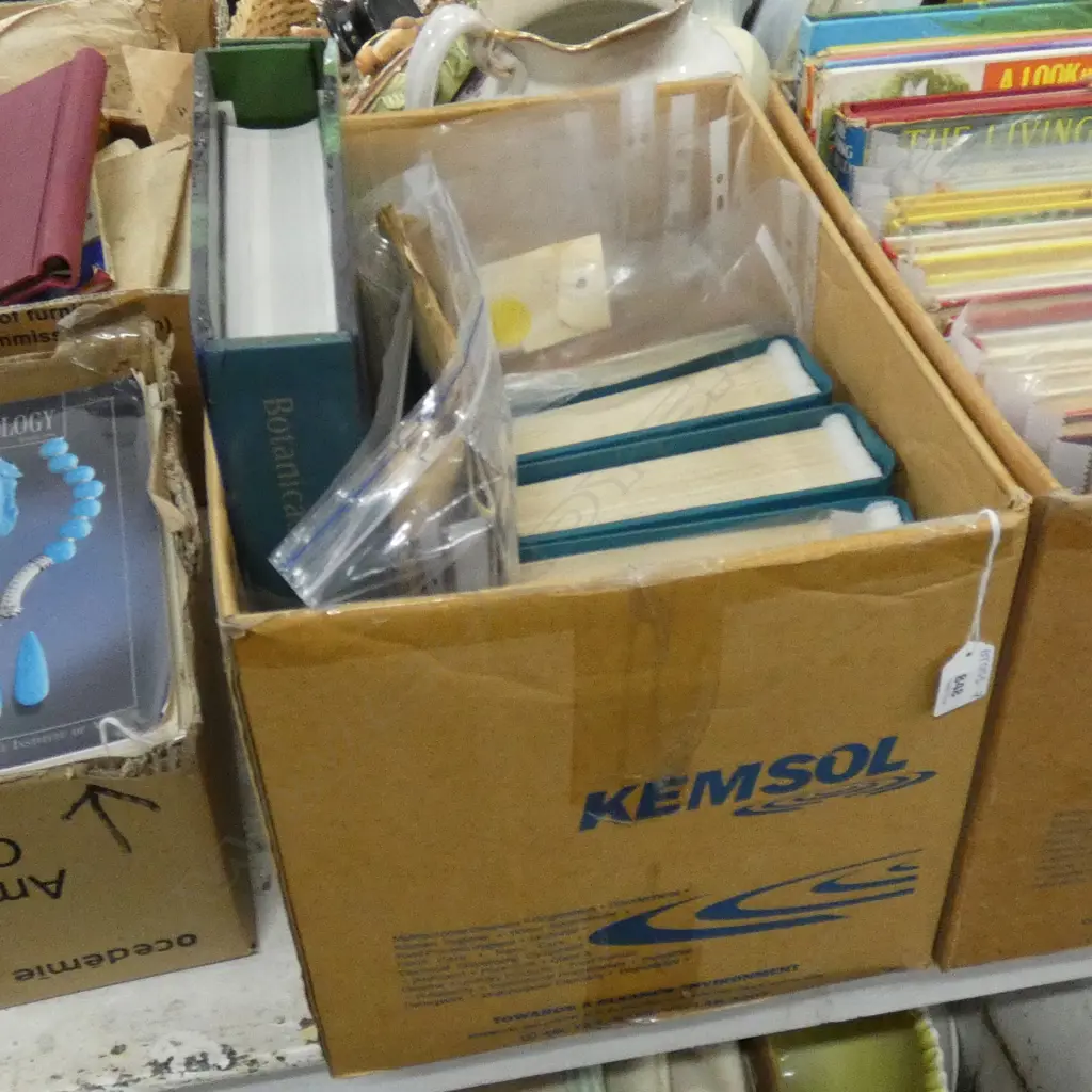 BOX ASST BOOKS INCL VINTAGE CHNS / FISHING MANUALS ETC.. Image 1++