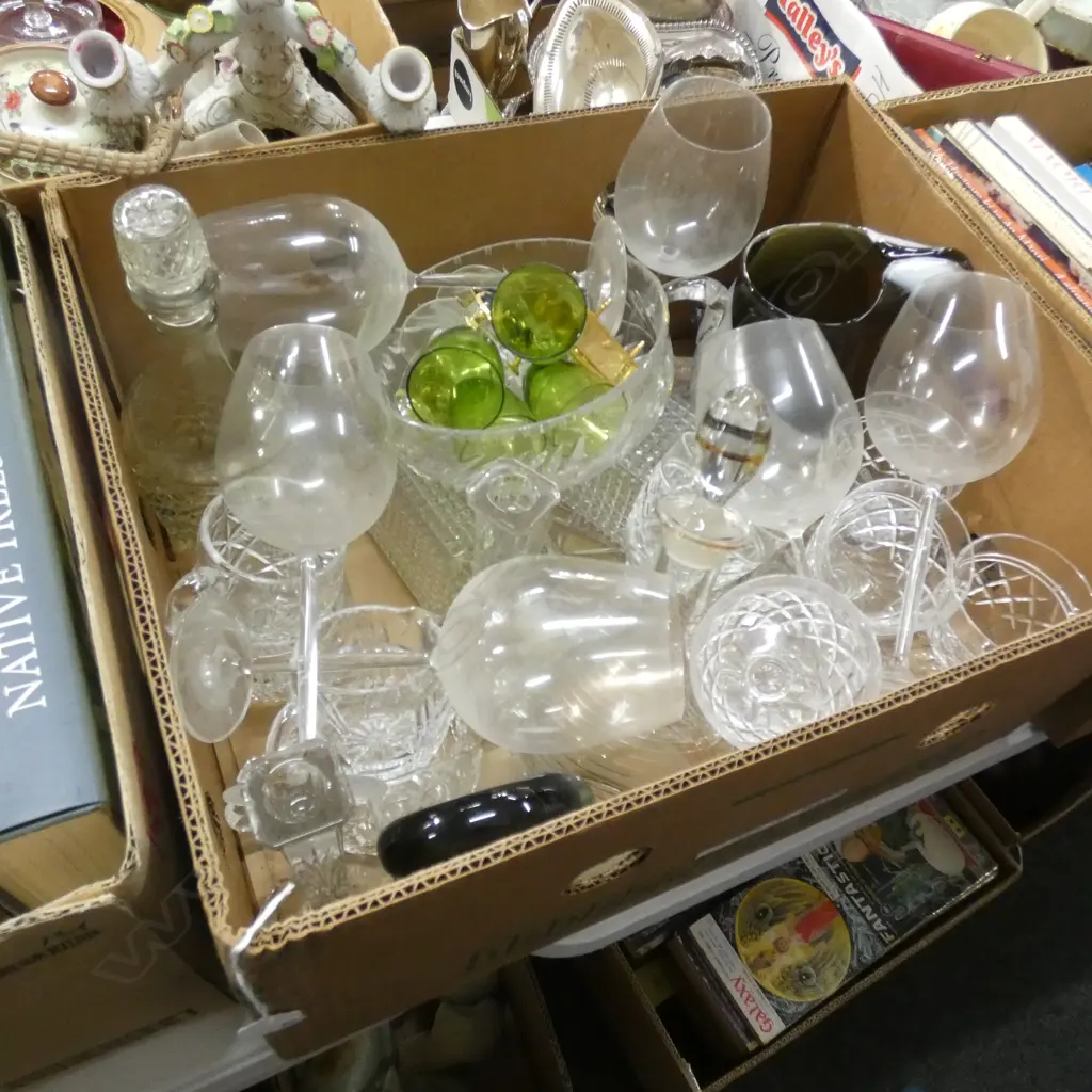 BOX LOT ASST. CRYSTAL ETC Image 1++
