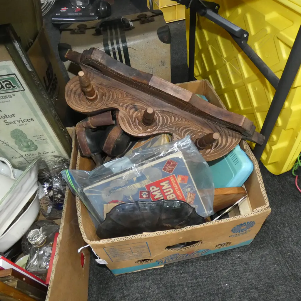 BOX LOT SKATES, SUNDAE GLASSES, TOY CAR ETC Image 1++