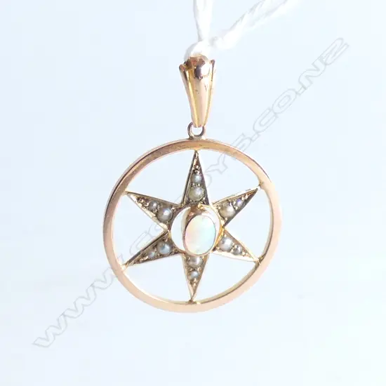 EDWARDIAN OPAL AND PEARL PENDANT
