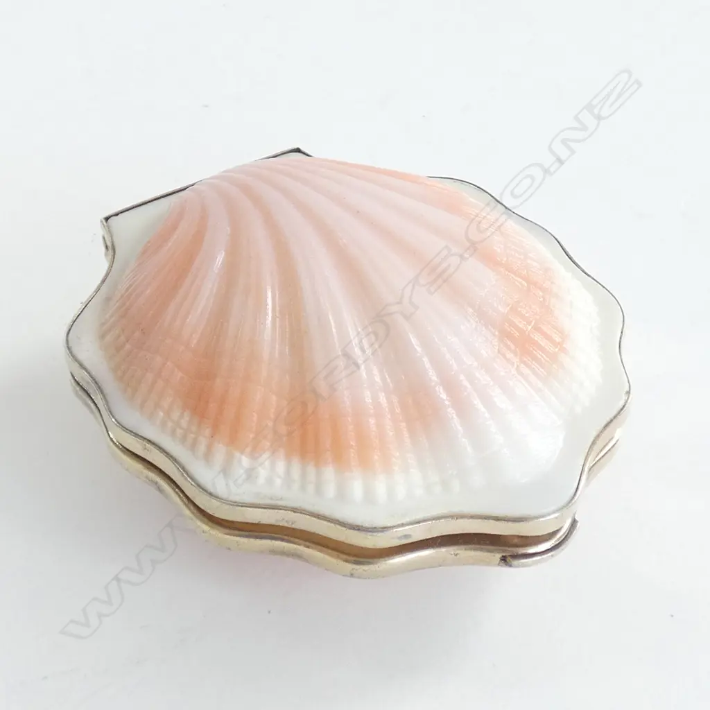 RUSSIAN  'SCALLOP SHELL'  POWDER COMPACT Image 1++