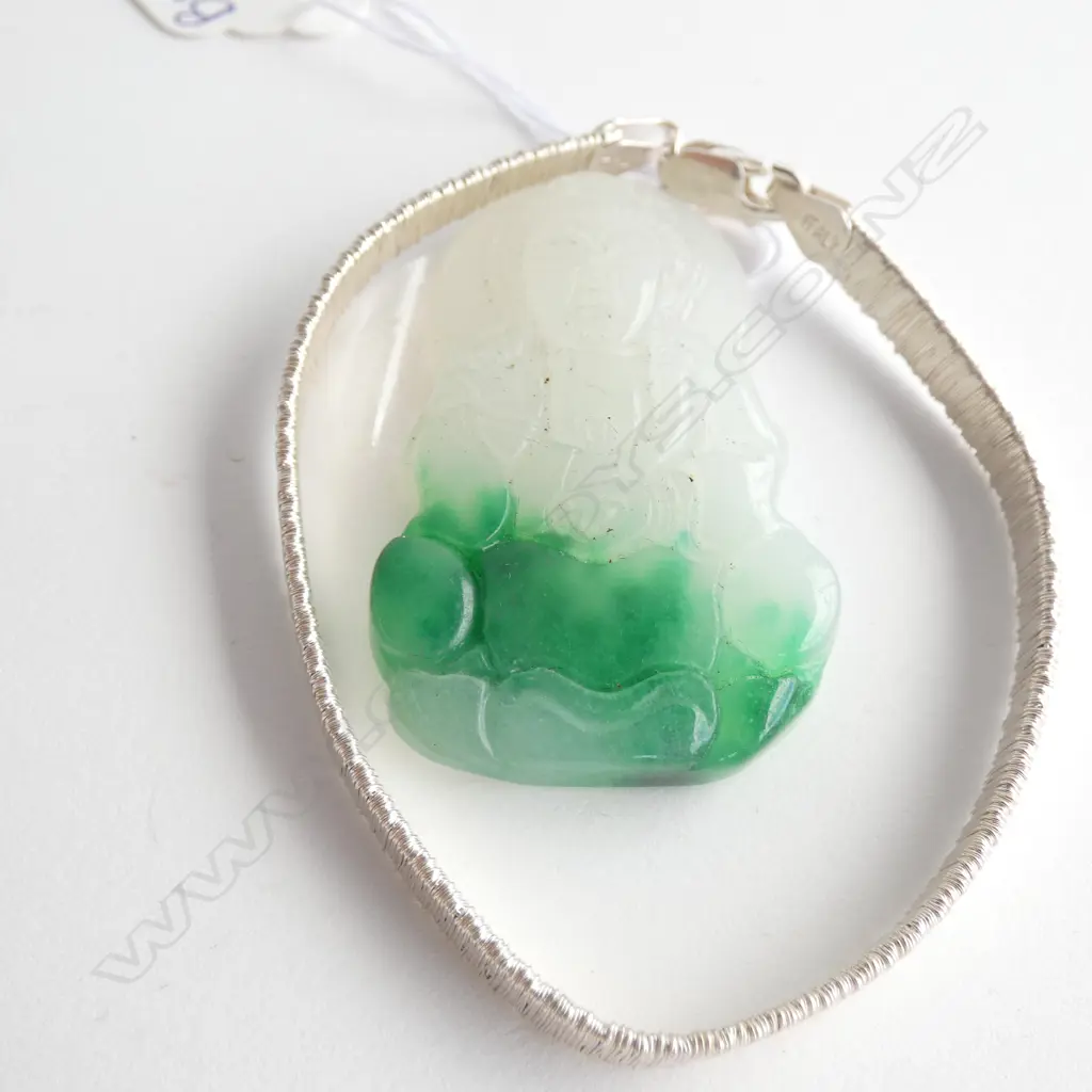 JADE PENDANT & ITALIAN BRACELET  Image 1++