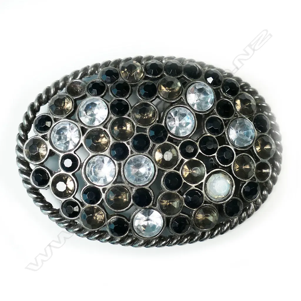 LARGE DIAMANTE BUCKLE, W. 95MM Image 1++