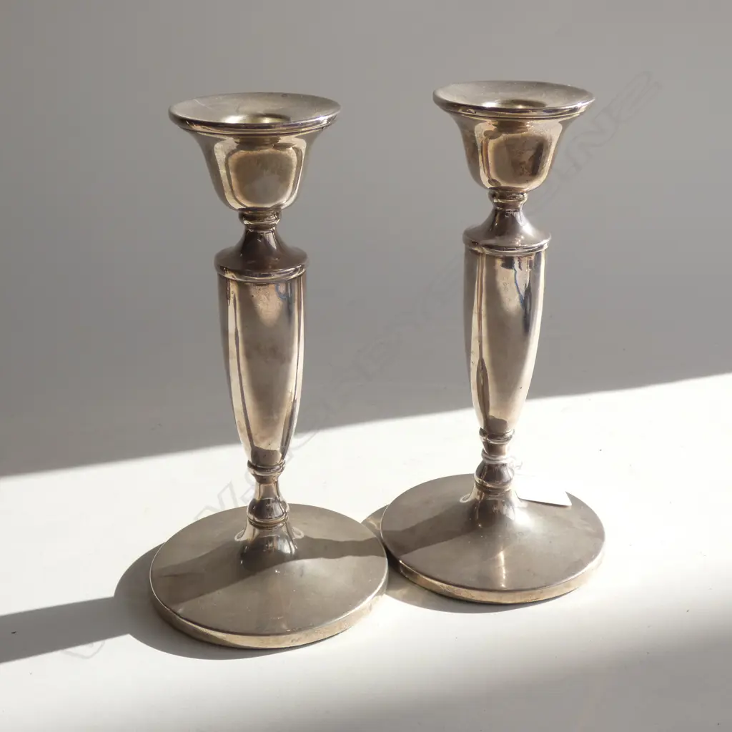 PR STG SILVER CANDLESTICKS, B'HAM 1973 H.190mm Image 1++
