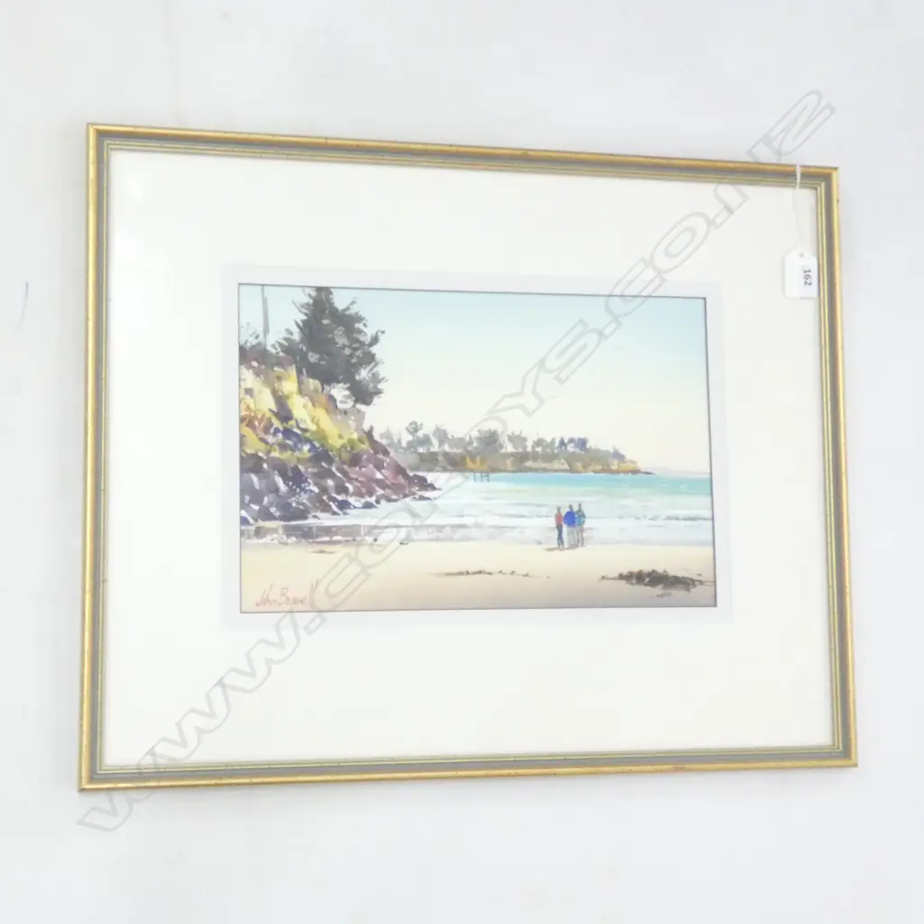 JOHN BRASELL W/C 'CAROLINE BAY CONVERSATION' 215x325mm Image 1++