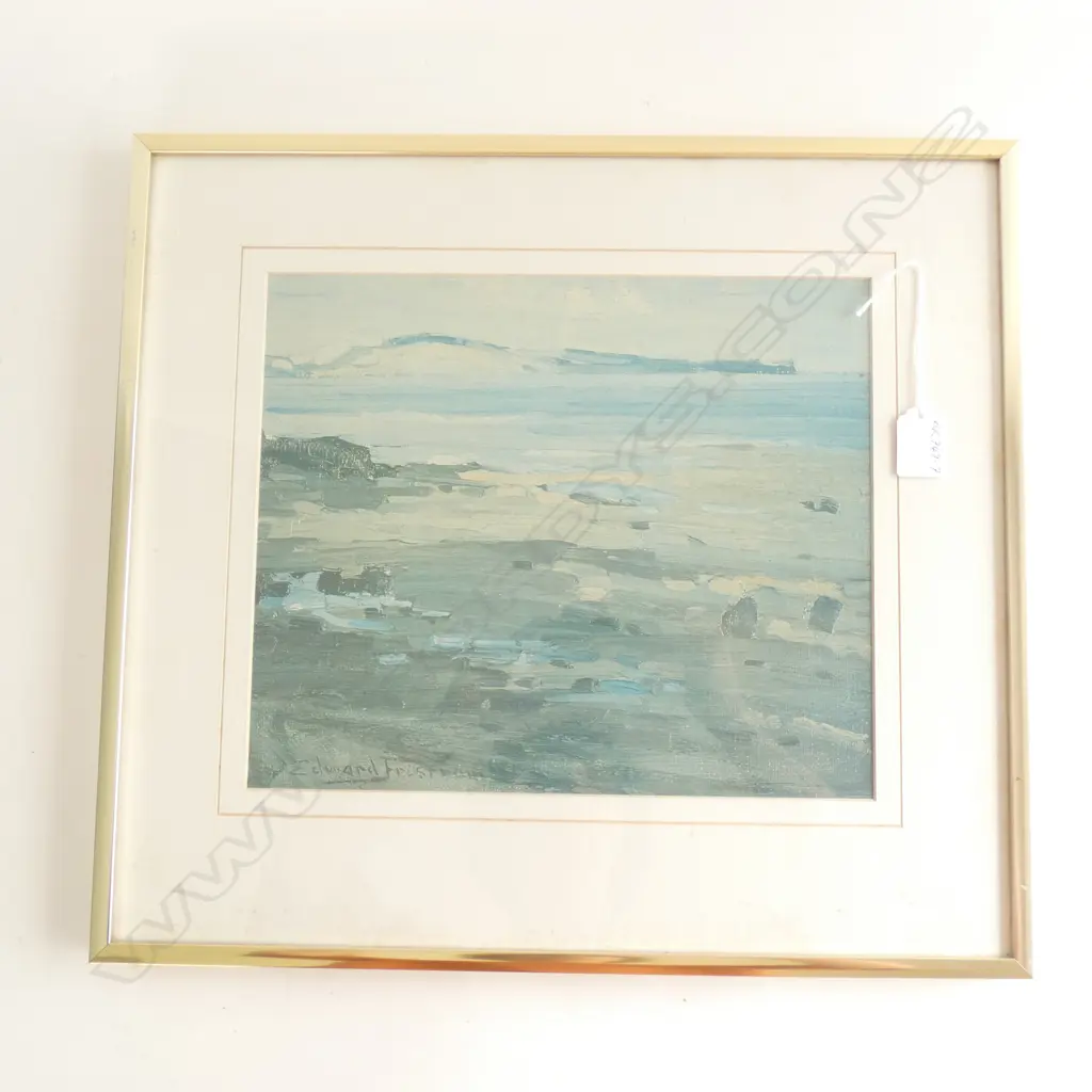 CLAUS EDWARD FRISTROM LITHO PRINT 'MOTOTAPU ISLAND' 26X31cm Image 1++