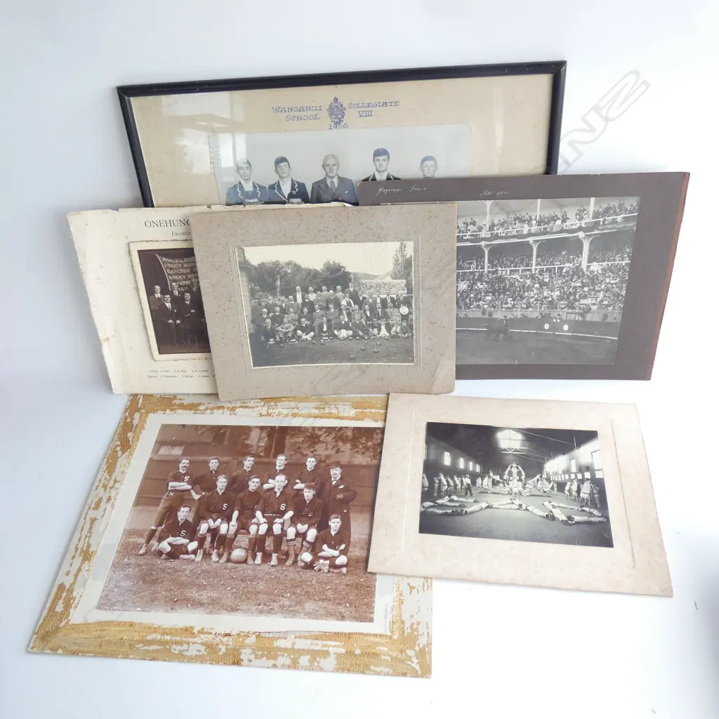 COLLECTION OF VINTAGE SPORTING PHOTOS MAINLY NZ Image 1++