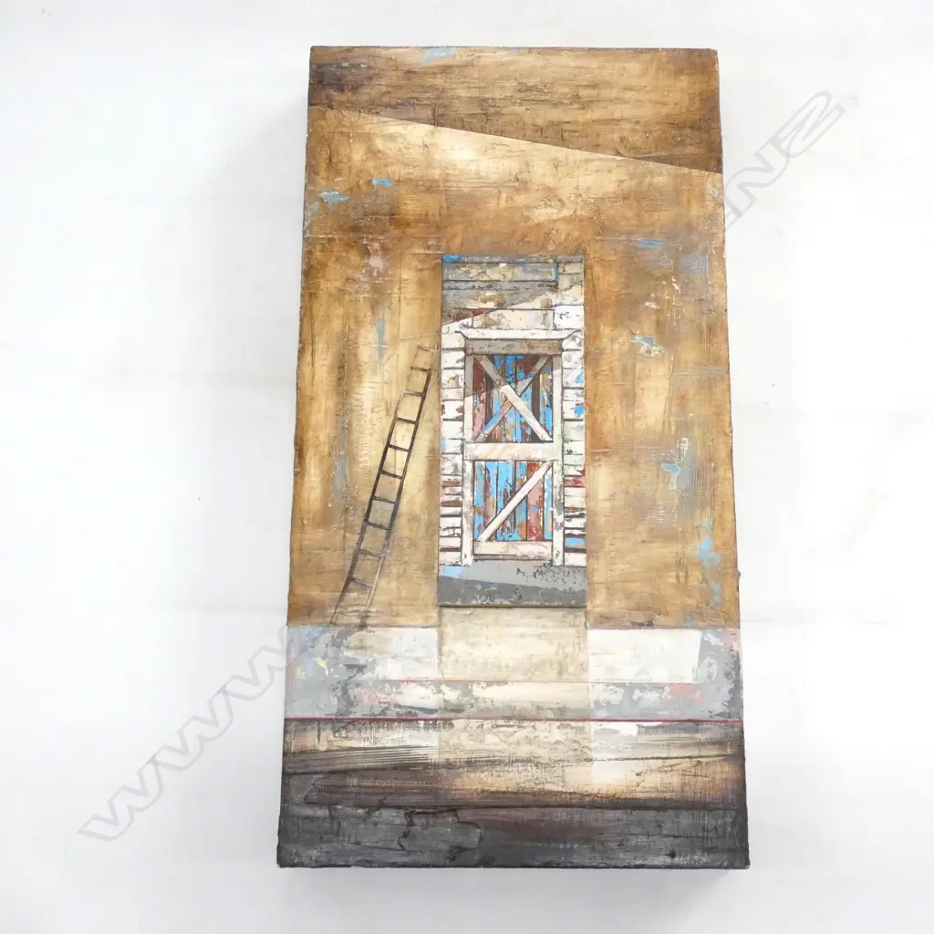 JANE MITCHELL 'TIMELESS DOOR... WITH LADDER' OIL ON BOARD 2006 Image 1++