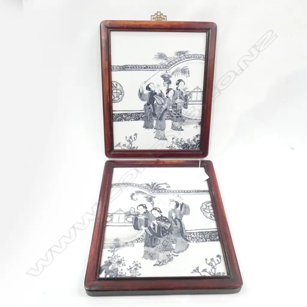 PR B&W ORIENTAL FRAMED TILES - BRASS ORIENTAL HOOKS 330 X 410MM Image 1++