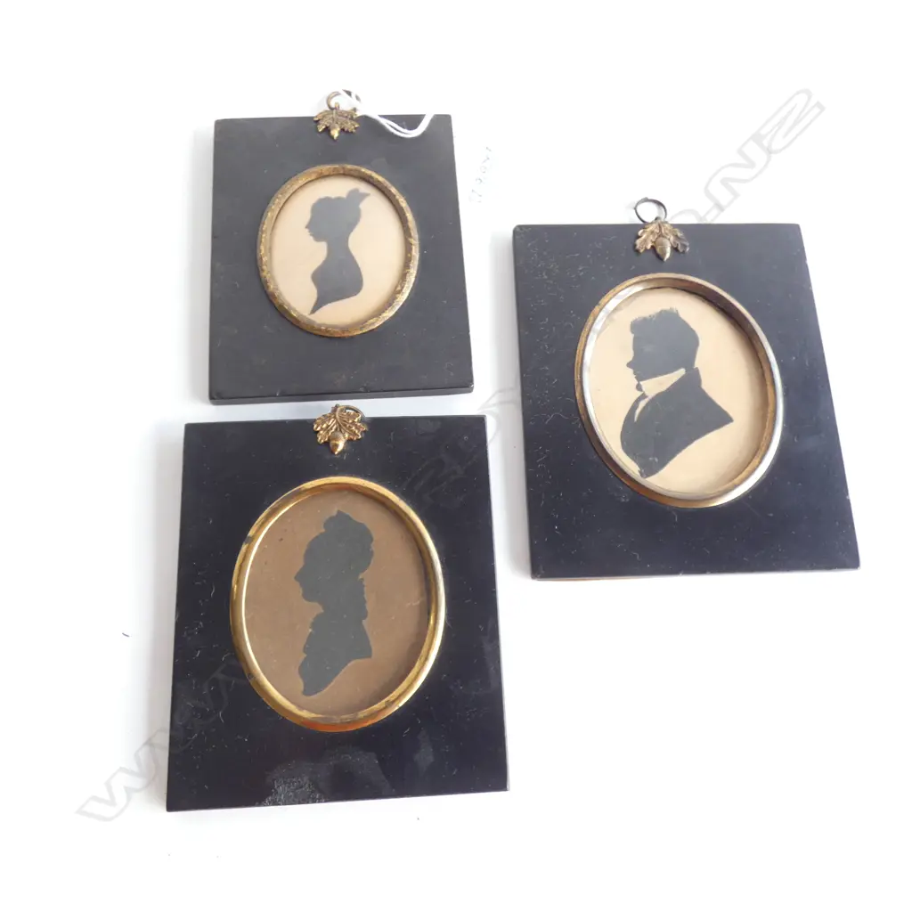 (#19919) 3 19THC FRAMED SIHOUETTES  Image 1++