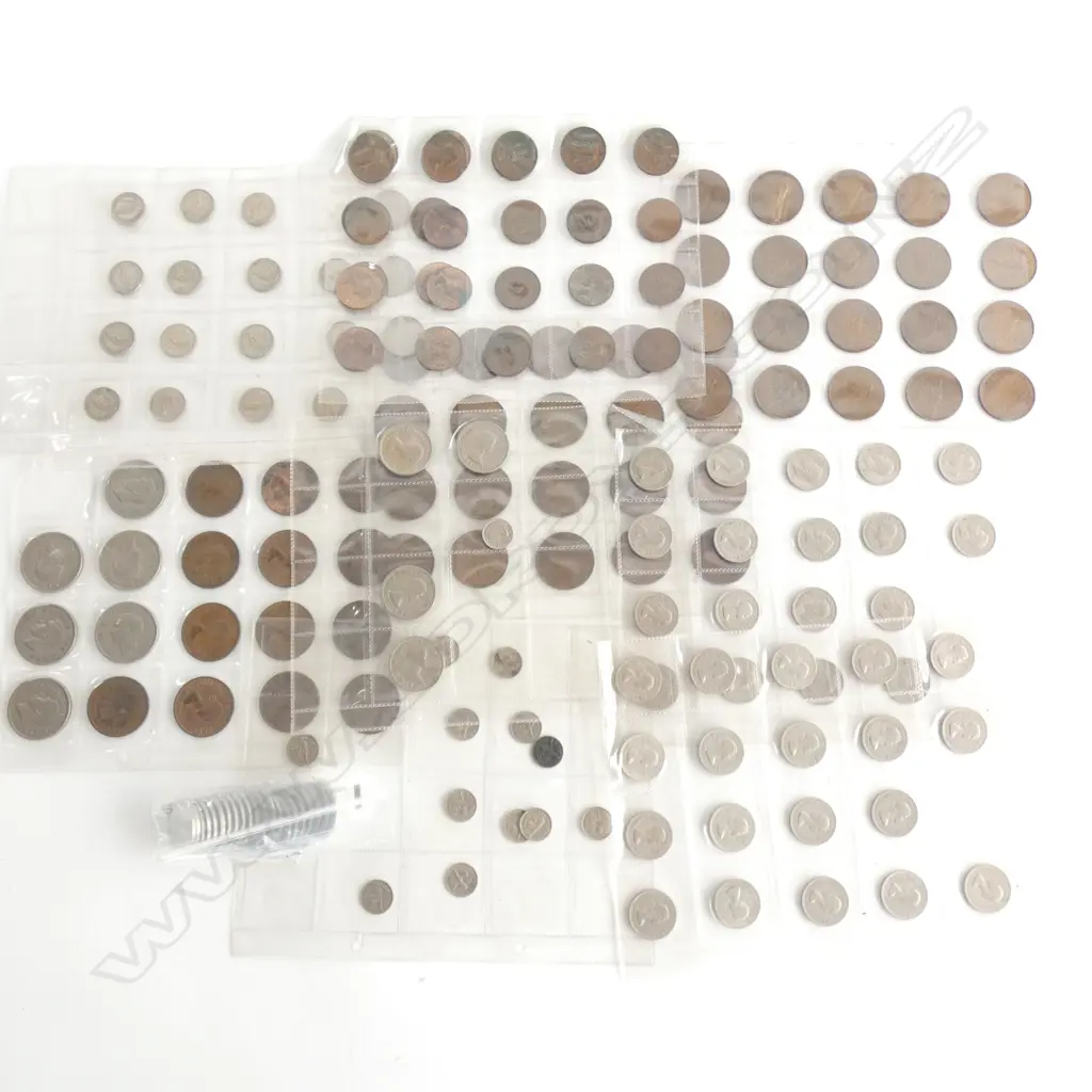 LG LOT NZ PRE DECIMAL COINS -MIXED DENOMINATIONS  + BAG MILLENIUM MEDAL COLLECTION COINS Image 1++