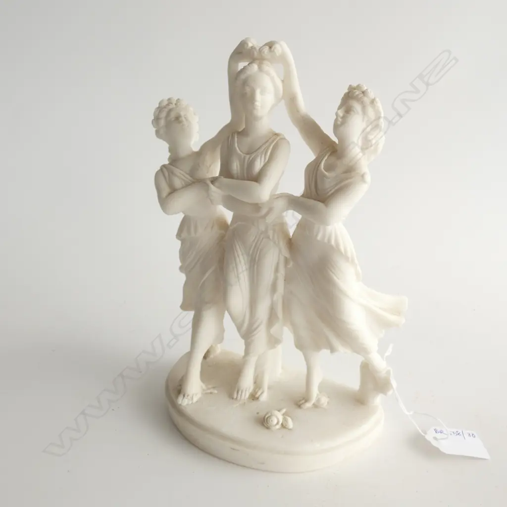 CARVED STATUE OF THE THREE GRACES H.235mm Image 1++