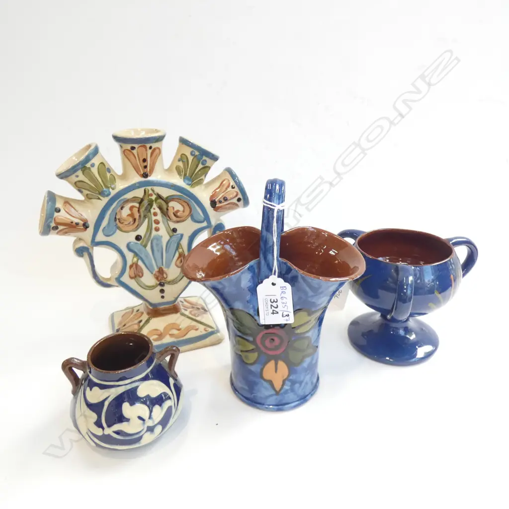 4 PCES BLUE TORQUAY WARE Image 1++