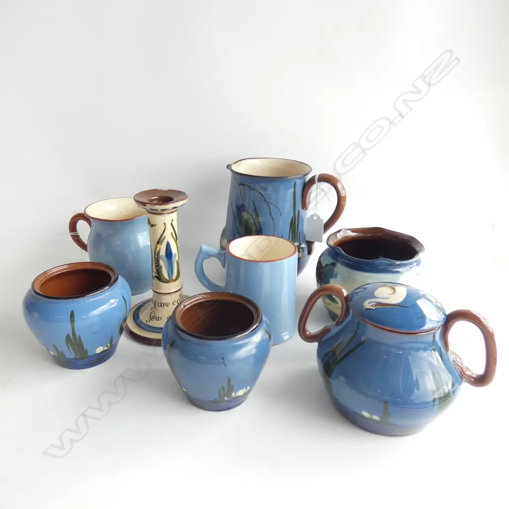8 ASST. PCES BLUE TORQUAY WARE Image 1++