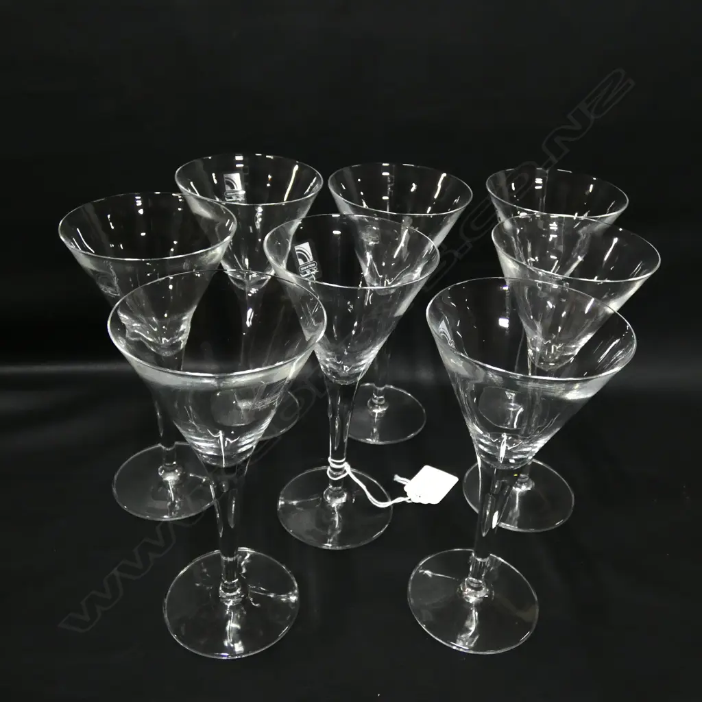 SET 8 LUIGI BORMIOLI LIGHT & MUSIC MARTINI CRYSTAL GLASSES ... Image 1++
