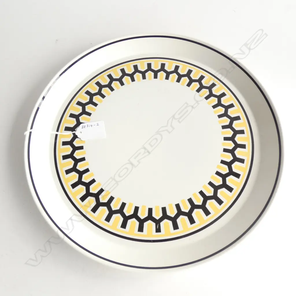 "CROWN LYNN FORMA" GEOMETRIC LARGE SERVING PLATTER 310mm Image 1++