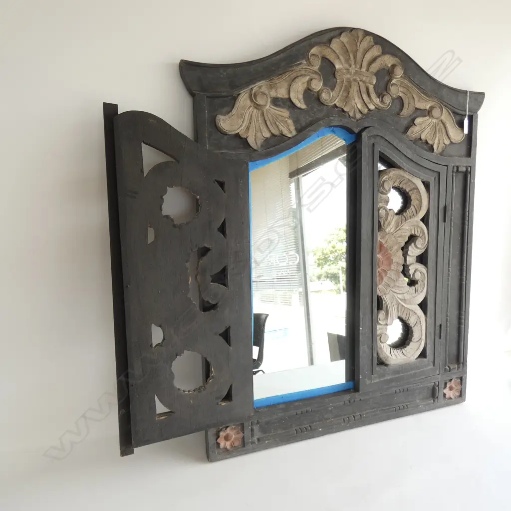LG CARVED WOODEN FRAMED DOORS WITH MIRROR   735 X 870MM Image 1++