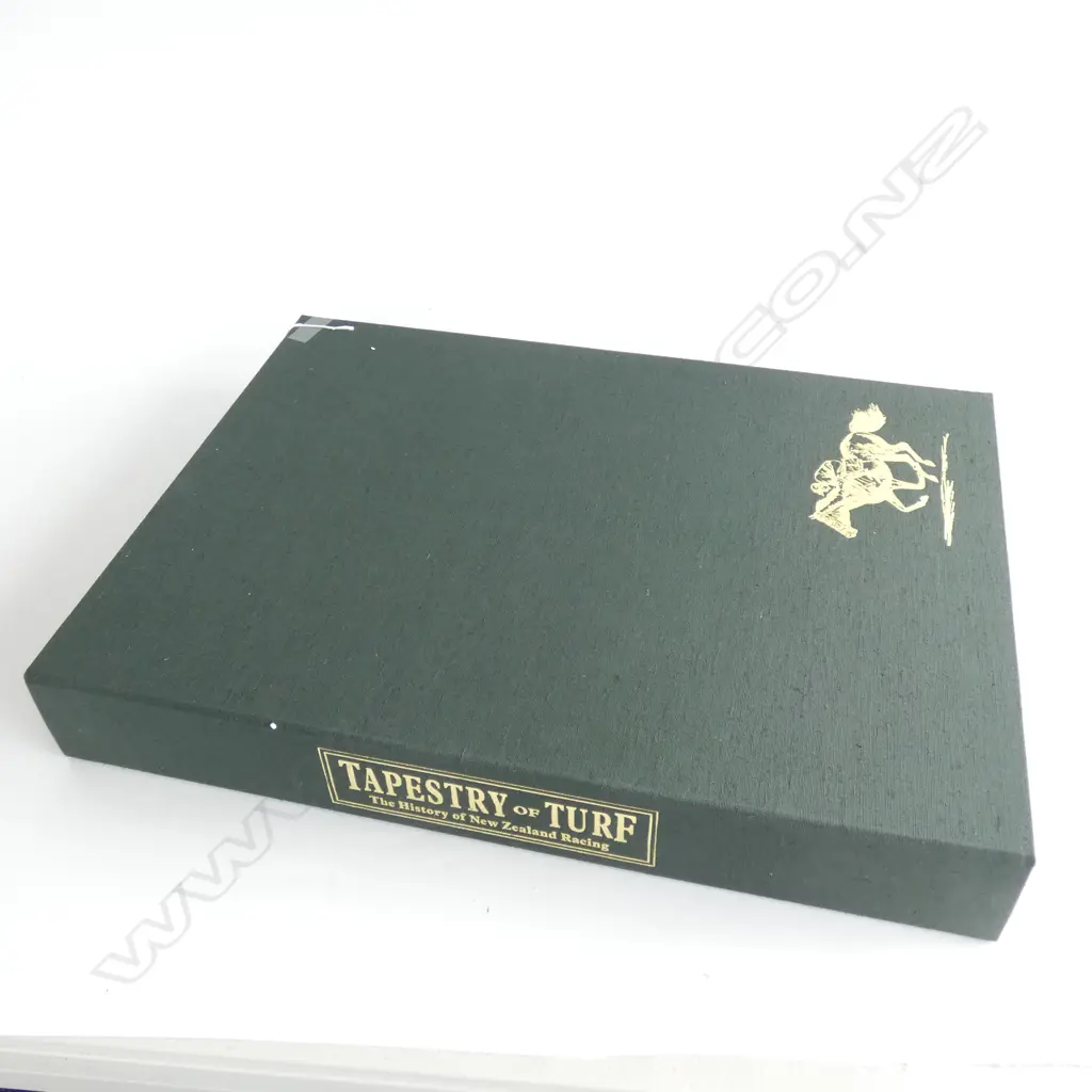 CASED BOOK; 'TAPESTRY OF TRUTH; THE HISTORY OF NZ RACING' 778/1200 570x420mm MOA 1988 Image 1++