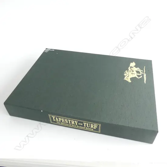 CASED BOOK; 'TAPESTRY OF TRUTH; THE HISTORY OF NZ RACING' 778/1200 570x420mm MOA 1988
