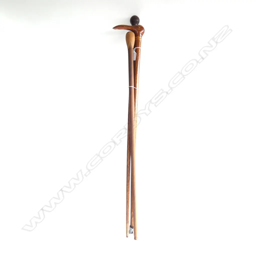 3 PITCAIRN IS WOODEN WALKING STICKS... Image 1++