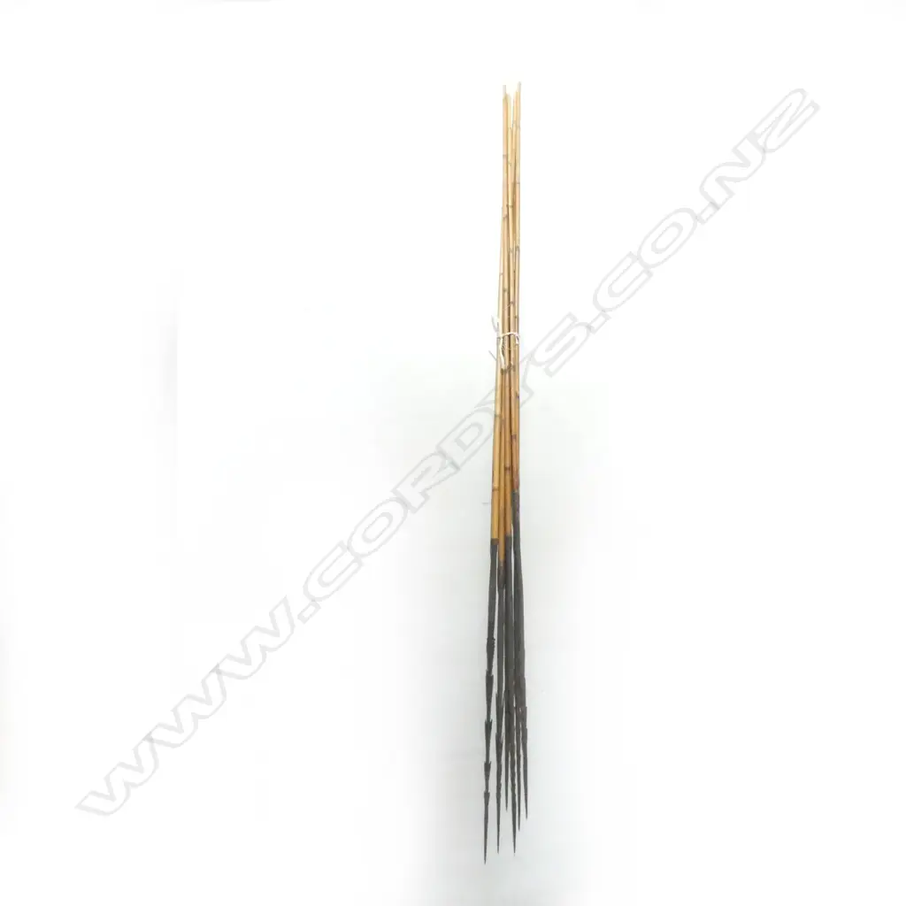 6 BAMBOO & WOODEN CARVED PNG ARROWS L. 1630 Image 1++
