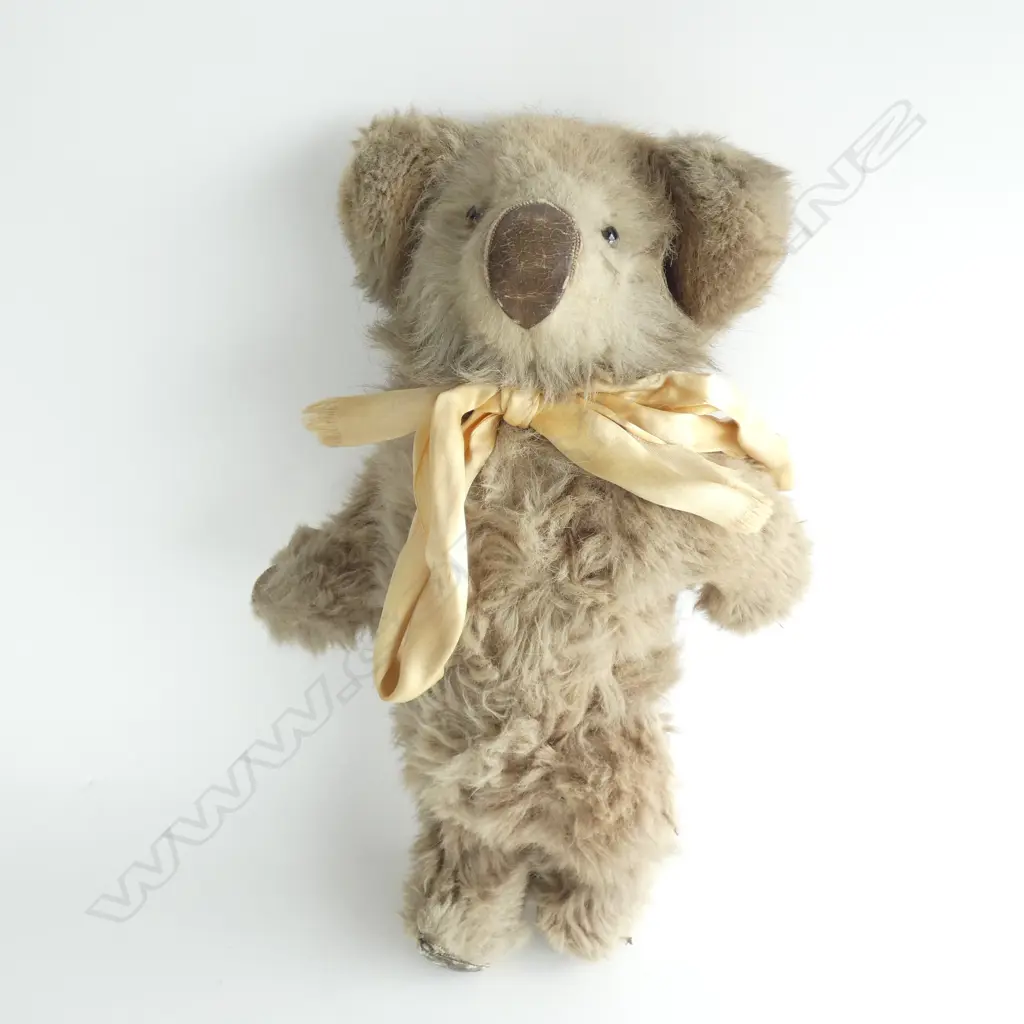 OLD KOALA TOY JOINTED ARMS LEATHER PADS GLASS EYES L.430mm Image 1++