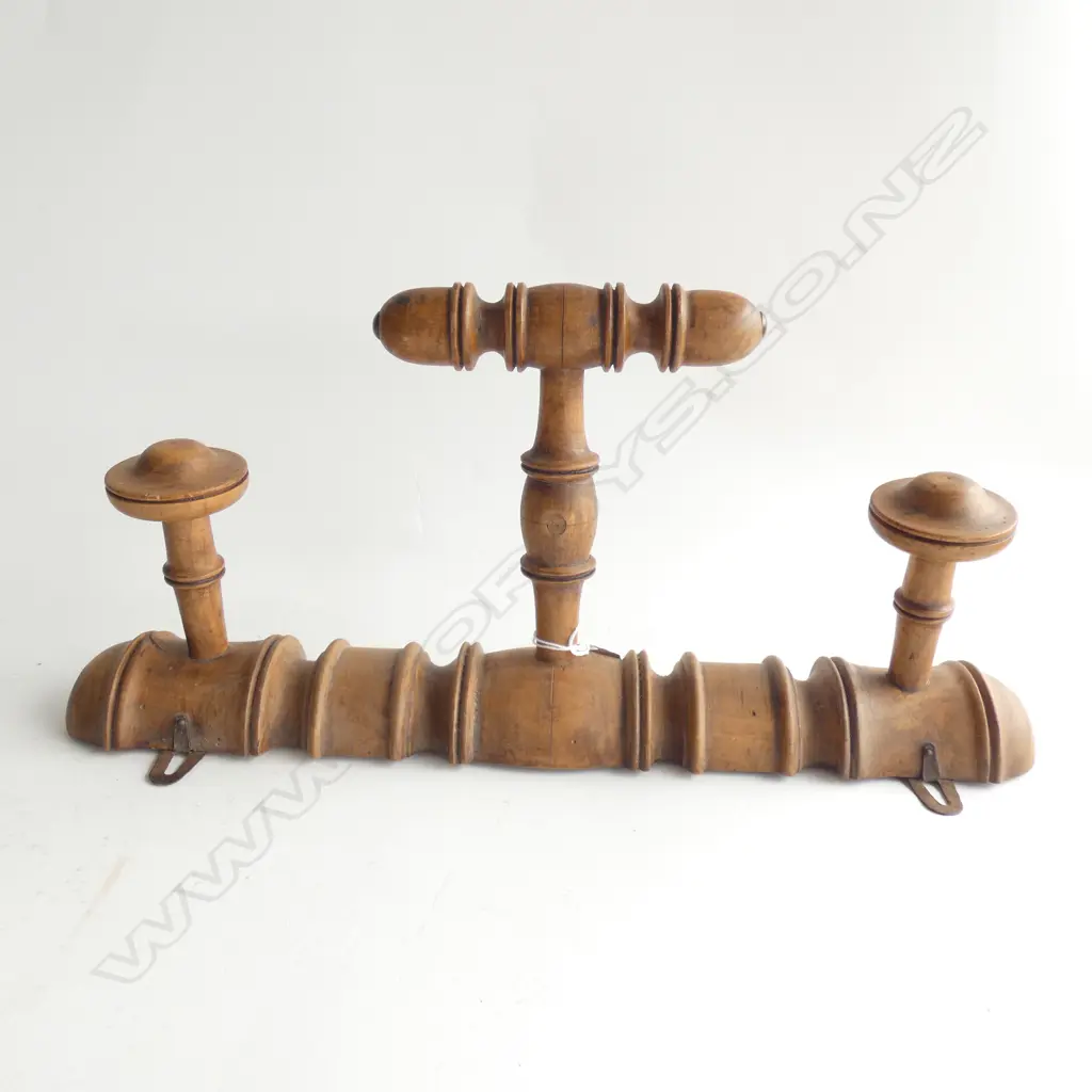 OLD FRENCH COAT & HAT WALL HANGER L.430mm Image 1++