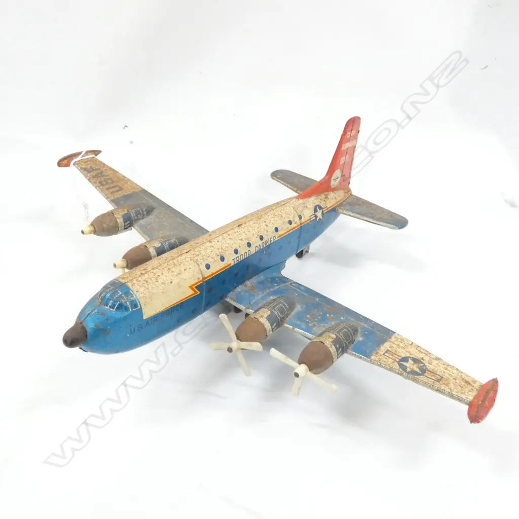 VINTAGE PUSH .N' GO TOY PLANE 435 X 330MM SOME LIGHT RUST TO PAINT Image 1++