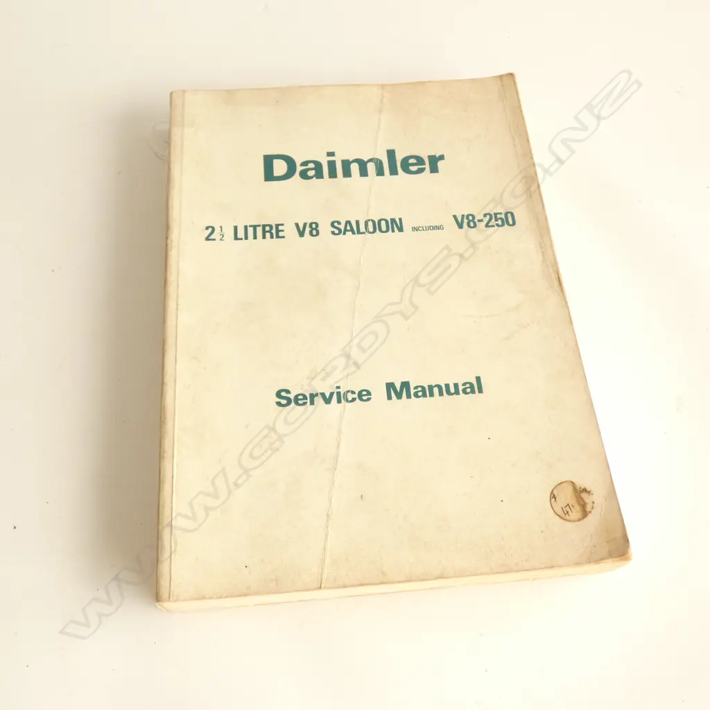 1962 DAIMLER V8 SALOON SERVICE MANUAL  Image 1++