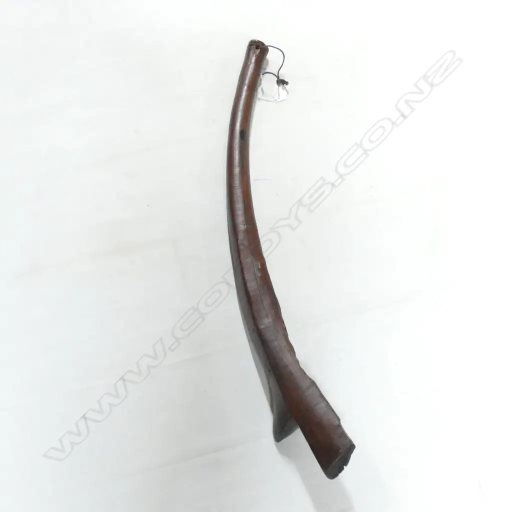 19TH CENTURY 2 HANDED FIJIAN CASUARINA WOODEN KIAKAVO CLUB - L 780MM Image 1++