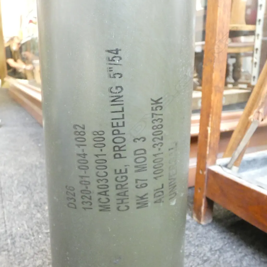 OLD BRASS SHELL CASE DIA 130 H. 130MM  Image 1++