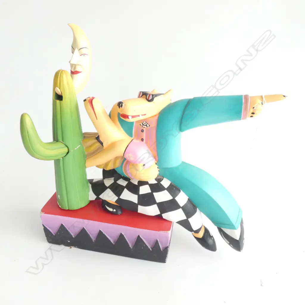 MEXICAN FOLK ART DOG SCULPTURE H.320 MM Image 1++