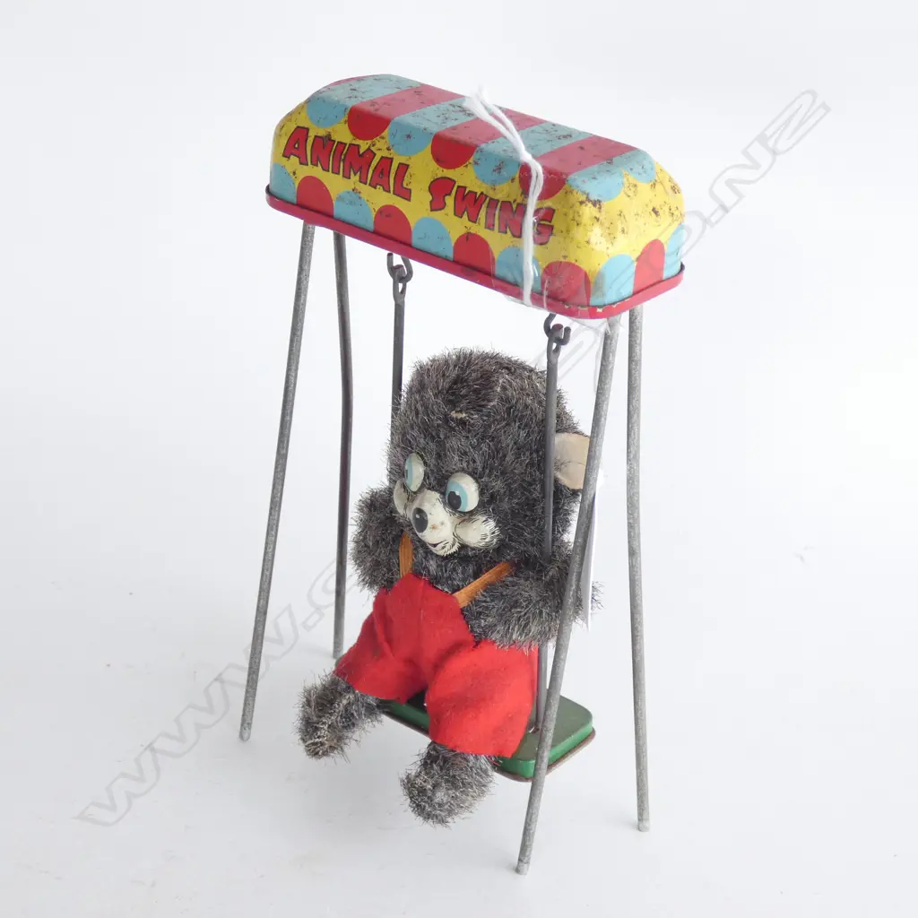 TIN PLATE WIND UP TOY ANIMAL SWING H. 180MM Image 1++