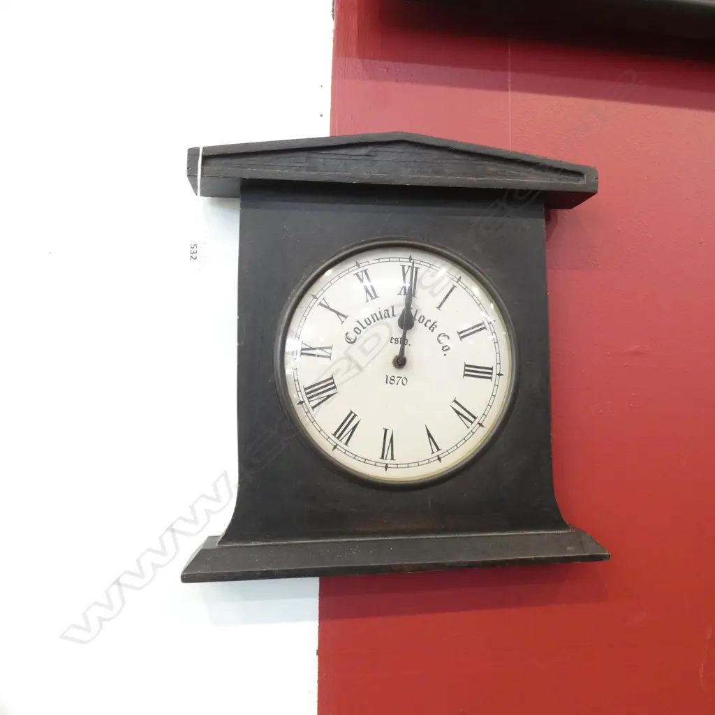 REPRO 'COLONIAL CLOCK CO' CLOCK H.350mm Image 1++