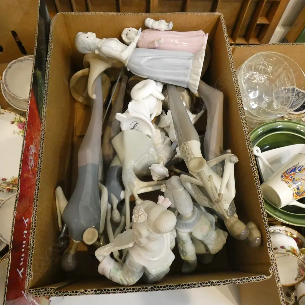 BOX LOT ASST. FIGURINES Image 1++