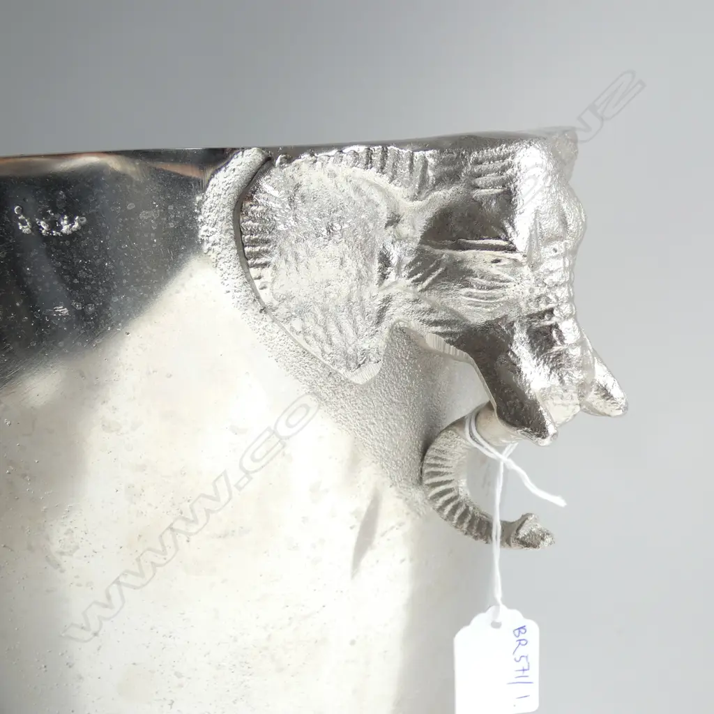 LARGE SILVER METAL CHAMPAGNE BUCKET H.310mm 310mm dia Image 1++