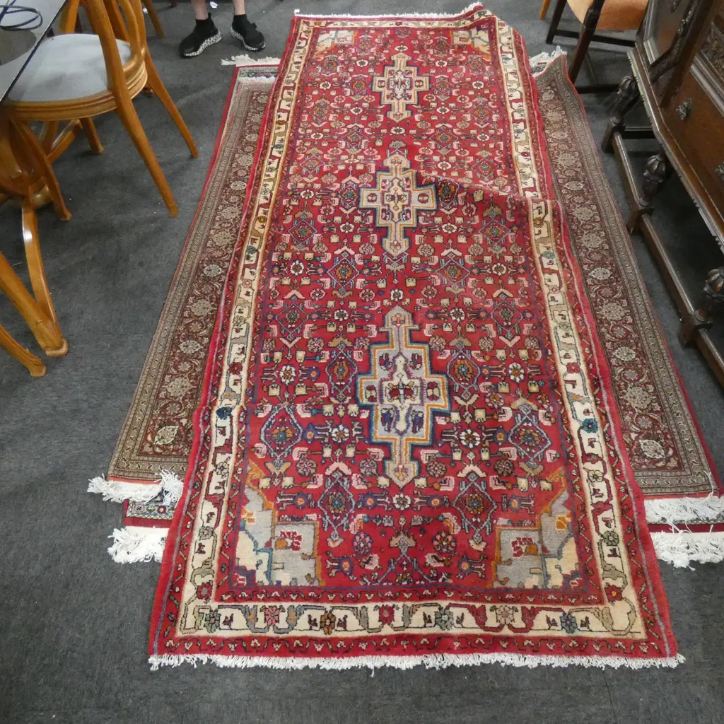 HAND KNOTTED PERSIAN ZANJAN CARPET 3930 X 1150 MM Image 1++