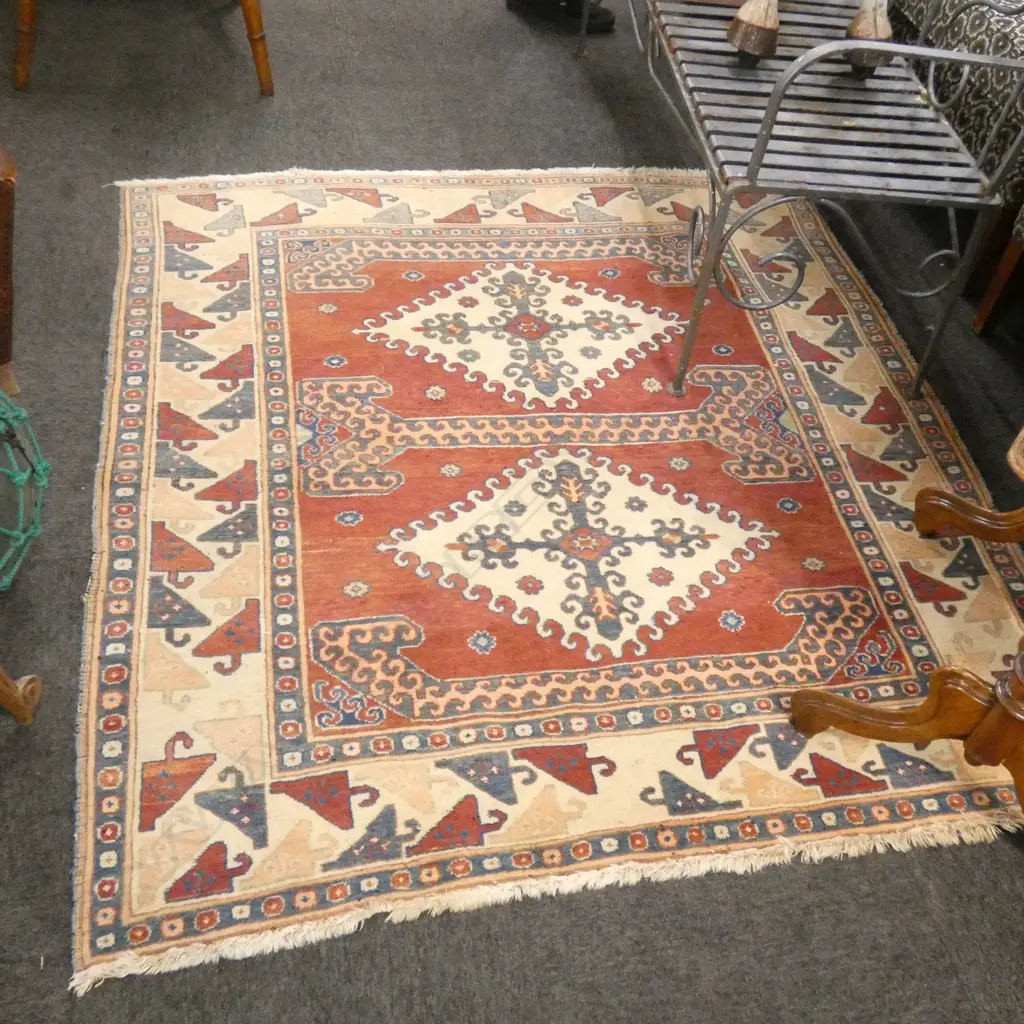 TURKISH HAND KNOTTED RUG 1530 X 1410MM Image 1++