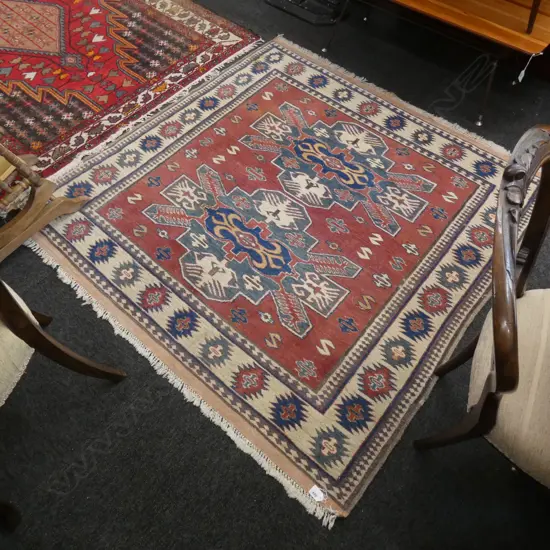 TURKISH HAND KNOTTED RUG 1420 X 1400MM
