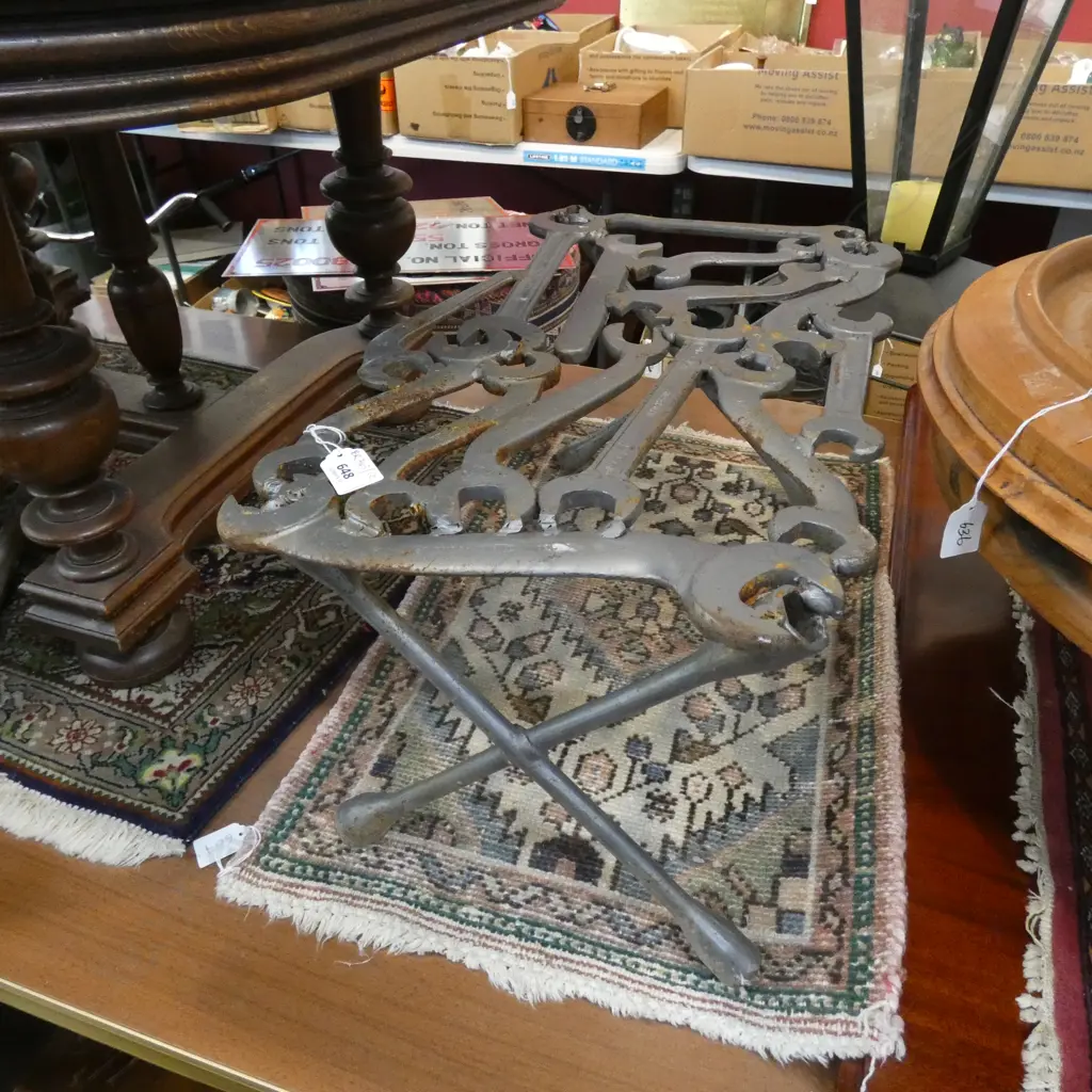 TABLE MADE FROM WELDED SPANNER TOOLS W.520mm Image 1++