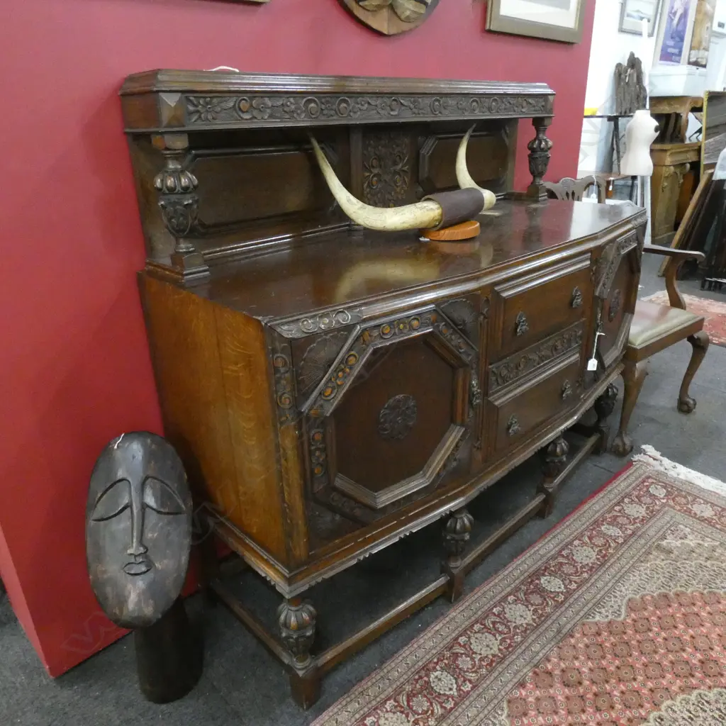 JACOBEAN STYLE OAK SIDEBOARD... Image 1++