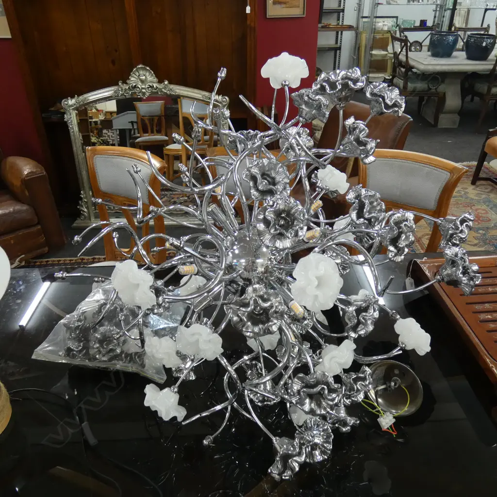 MODERNIST SPUDNIK DESIGNER PENDANT LIGHT FITTING & ACCESSORIES DIA APPROX.670MM Image 1++
