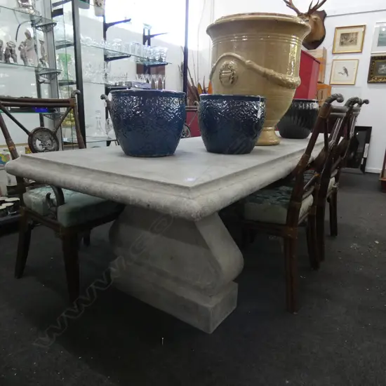 FAUX CONCRETE (FIBREGLASS) OUTDOOR TABLE L 2400MM X 900MM
